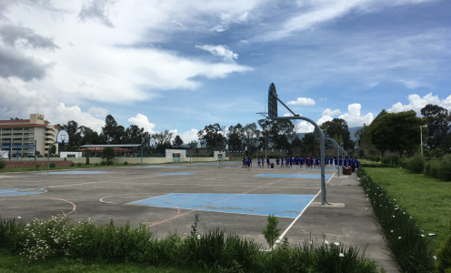 Basketball courts in Chalco, Mexico